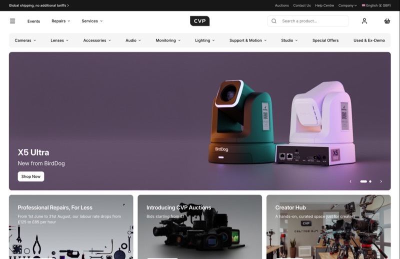 Led design for CVP’s e-commerce platform: navigation, product pages and checkout.