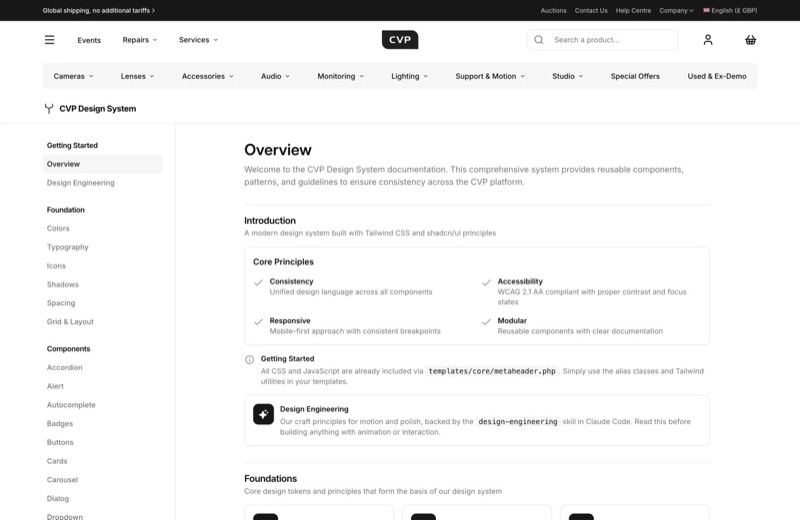 Tokens, components and docs that keep CVP’s products consistent.
